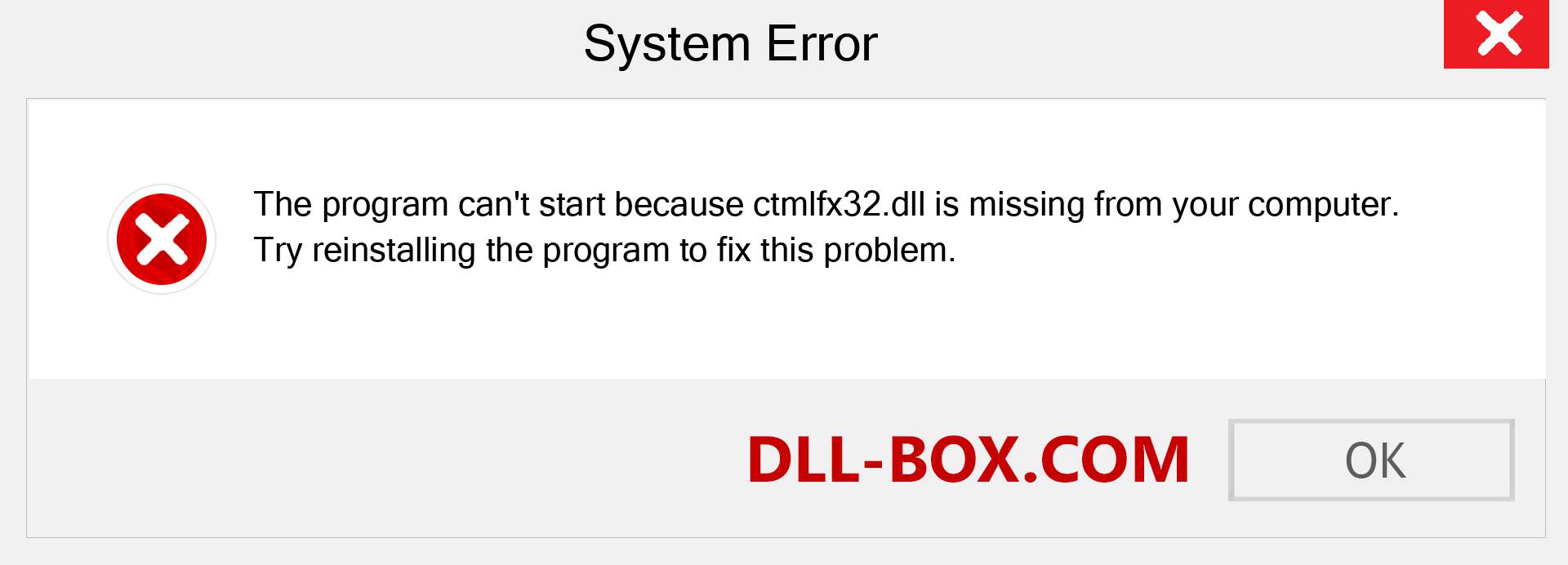  ctmlfx32.dll file is missing?. Download for Windows 7, 8, 10 - Fix  ctmlfx32 dll Missing Error on Windows, photos, images